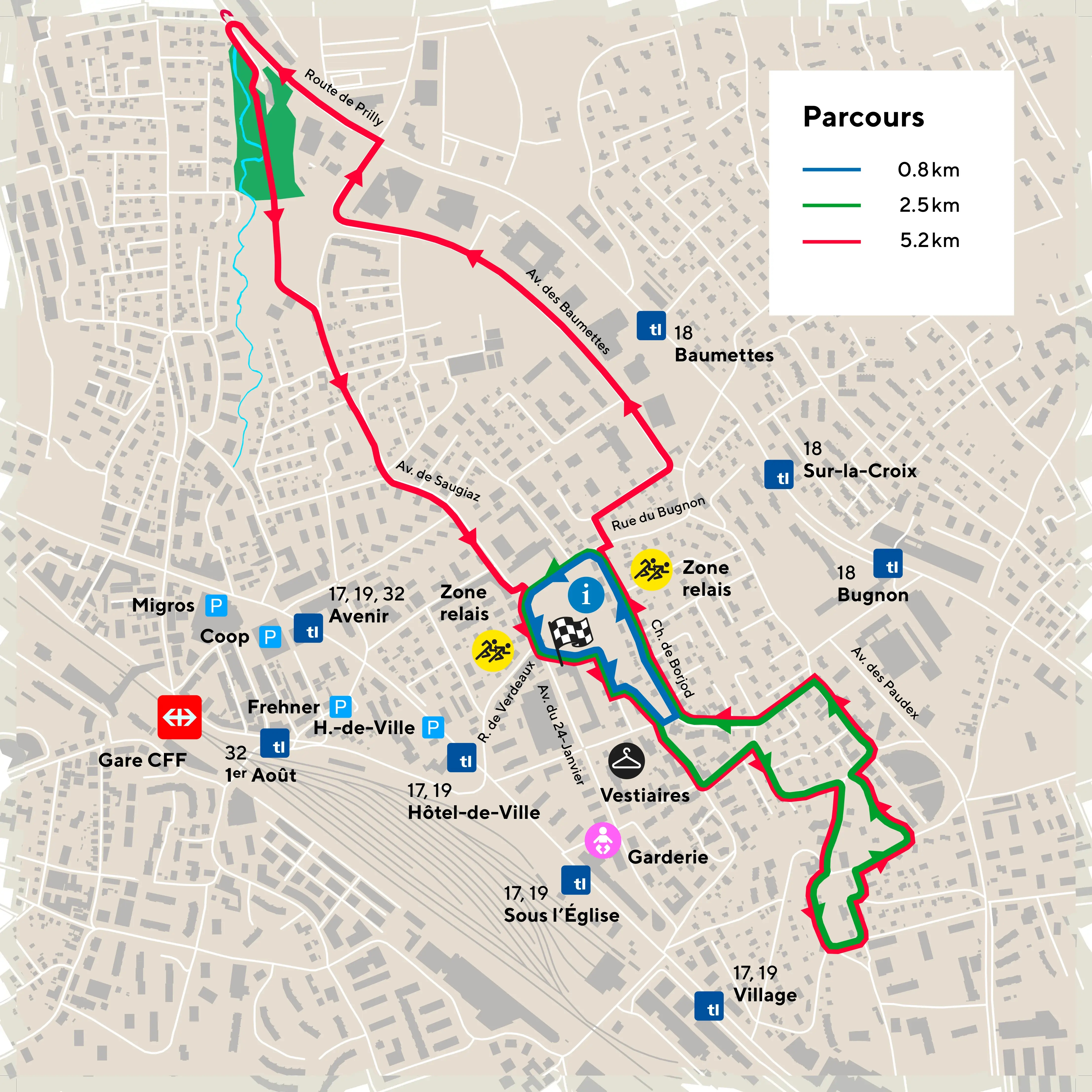 Plan de la course